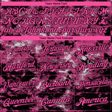 Custom Tie Dye Pink-Black 3D Authentic Baseball Jersey