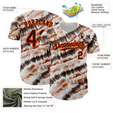 Custom Tie Dye Brown-Orange Shibori Pattern Authentic Baseball Jersey