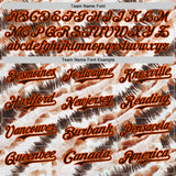 Custom Tie Dye Brown-Orange Shibori Pattern Authentic Baseball Jersey