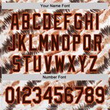 Custom Tie Dye Brown-Orange Shibori Pattern Authentic Baseball Jersey