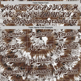 Custom Tie Dye Brown-White Shibori Pattern Authentic Baseball Jersey