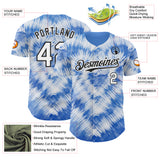 Custom Tie Dye White-Black Shibori Pattern Authentic Baseball Jersey