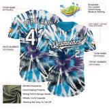 Custom Tie Dye White-Black Shibori Pattern Authentic Baseball Jersey