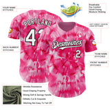 Custom Tie Dye White-Black Shibori Pattern Authentic Baseball Jersey