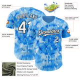 Custom Tie Dye White-Black Shibori Pattern Authentic Baseball Jersey