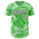 Custom Tie Dye White-Black Shibori Pattern Authentic Baseball Jersey