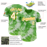 Custom Tie Dye White-Gold Shibori Pattern Authentic Baseball Jersey