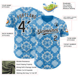Custom Tie Dye Black-White Shibori Pattern Authentic Baseball Jersey