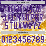 Custom Stitched Tie Dye Purple-White Watercolor Cloud Splash Pullover Sweatshirt Hoodie