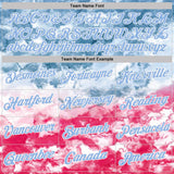 Custom Stitched Tie Dye Light Blue-White Watercolor Cloud Splash Pullover Sweatshirt Hoodie