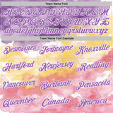Custom Stitched Tie Dye Medium Purple-White Watercolor Cloud Splash Pullover Sweatshirt Hoodie