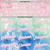 Custom Stitched Tie Dye Light Pink-White Watercolor Cloud Splash Pullover Sweatshirt Hoodie