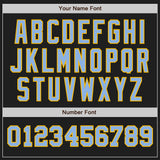 Custom Black Light Blue-Gold Authentic Two Tone Baseball Jersey