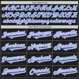 Custom Black Light Blue-Purple Authentic Two Tone Baseball Jersey