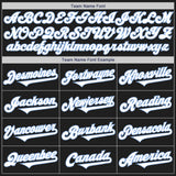 Custom Black White-Light Blue Authentic Two Tone Baseball Jersey