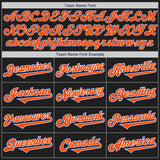 Custom Black Orange-Royal Authentic Two Tone Baseball Jersey