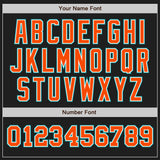 Custom Black Orange-Teal Authentic Two Tone Baseball Jersey