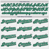 Custom White Kelly Green-Black Authentic Two Tone Baseball Jersey