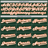 Custom Green White-Orange Authentic Two Tone Baseball Jersey