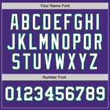 Custom Purple White-Kelly Green Authentic Two Tone Baseball Jersey