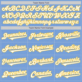 Custom Light Blue White-Gold Authentic Two Tone Baseball Jersey
