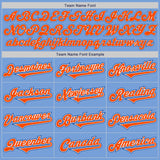 Custom Light Blue Orange-Royal Authentic Two Tone Baseball Jersey
