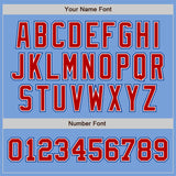 Custom Light Blue Red-Royal Authentic Two Tone Baseball Jersey