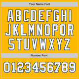 Custom Gold White-Royal Authentic Two Tone Baseball Jersey