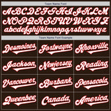 Custom Brown White-Red Authentic Two Tone Baseball Jersey