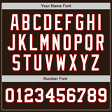 Custom Brown White-Red Authentic Two Tone Baseball Jersey
