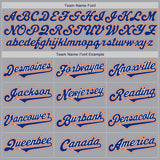Custom Gray Royal-Orange Authentic Two Tone Baseball Jersey