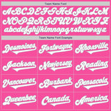 Custom Pink White-Gray Authentic Two Tone Baseball Jersey