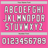 Custom Pink White-Black Authentic Two Tone Baseball Jersey