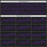 Custom Black Purple Authentic Two Tone Baseball Jersey