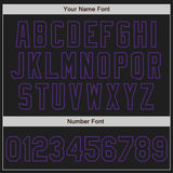 Custom Black Purple Authentic Two Tone Baseball Jersey