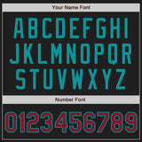 Custom Black Crimson-Teal Authentic Two Tone Baseball Jersey