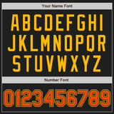 Custom Black Orange-Gold Authentic Two Tone Baseball Jersey
