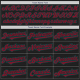 Custom Black Crimson-Teal Authentic Two Tone Baseball Jersey