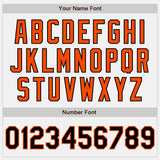 Custom White Black-Orange Authentic Two Tone Baseball Jersey