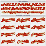 Custom White Red-Old Gold Authentic Two Tone Baseball Jersey
