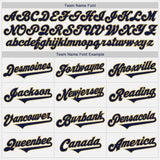 Custom White Navy-Old Gold Authentic Two Tone Baseball Jersey