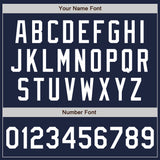 Custom Navy White Authentic Two Tone Baseball Jersey