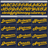 Custom Navy Gold Authentic Two Tone Baseball Jersey