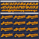 Custom Navy Gold-Crimson Authentic Two Tone Baseball Jersey