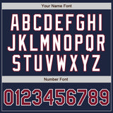 Custom Navy Crimson-White Authentic Two Tone Baseball Jersey