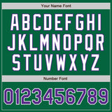 Custom Kelly Green Purple-White Authentic Two Tone Baseball Jersey