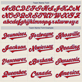 Custom Cream Red-Light Blue Authentic Two Tone Baseball Jersey