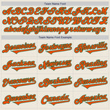 Custom Cream Orange-Kelly Green Authentic Two Tone Baseball Jersey