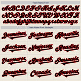 Custom Cream Black-Red Authentic Two Tone Baseball Jersey