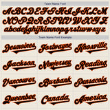 Custom Cream Black-Orange Authentic Two Tone Baseball Jersey